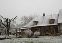 Haus mit Raureif